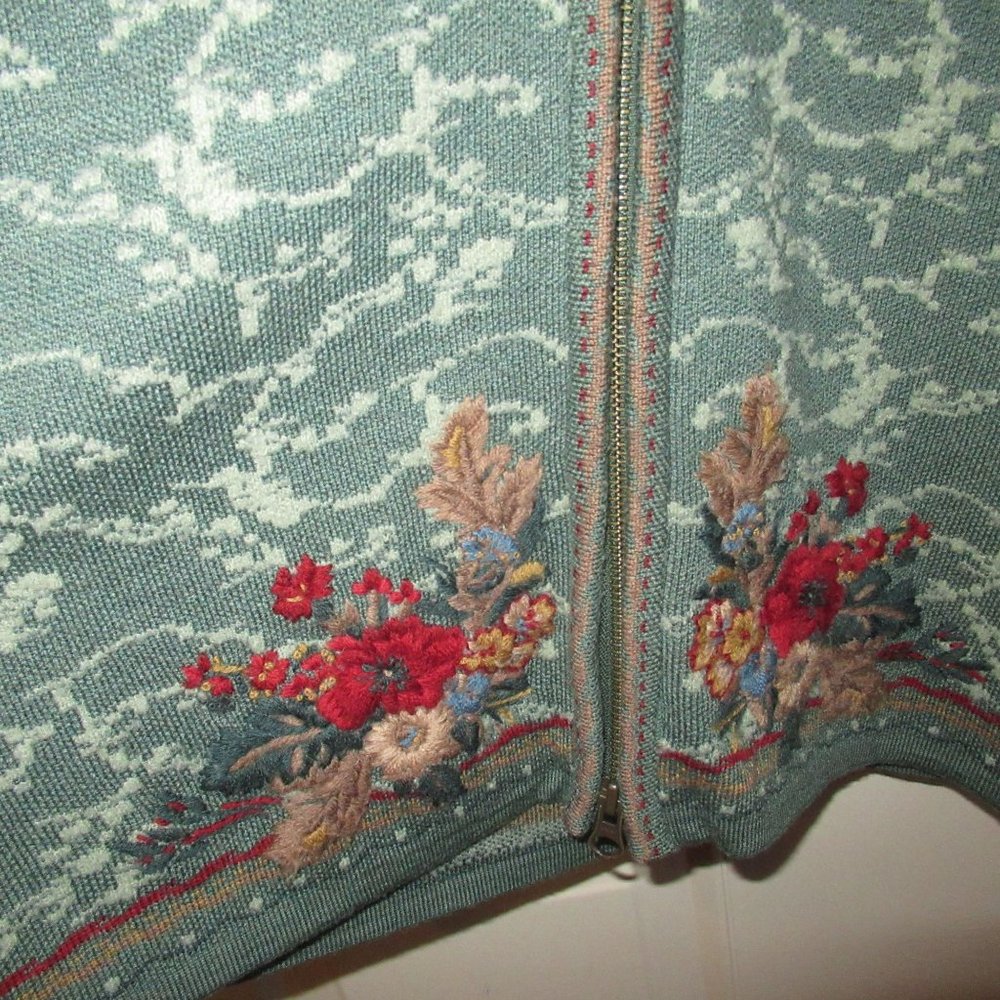 Pendleton Sweater Lined Cardigan Double Front Zip - image 2